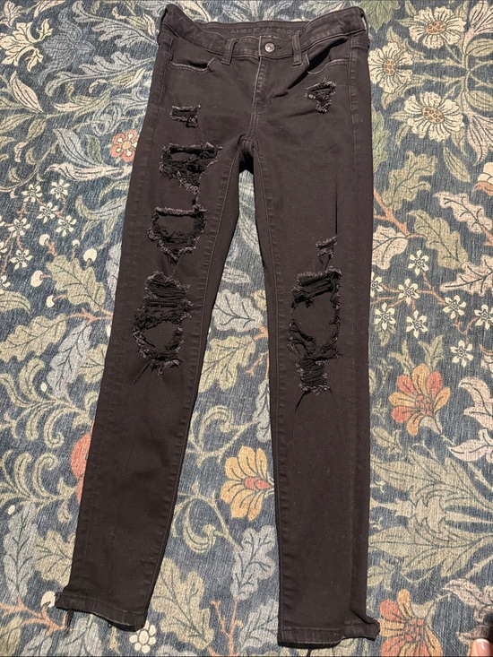 American Eagle Outfitters Denim - American Eagle Black Distressed Women’s Skinny Jeans